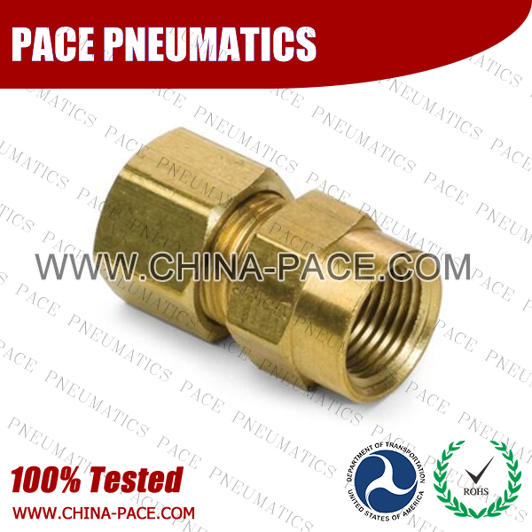 Female Adapter Brass Compression Fittings, Air compression Fittings, Brass Compression Fittings, Brass pipe joint Fittings, Pneumatic Fittings, Air Fittings, Pneumatic connectors, Air Connectors, pneumatic Components